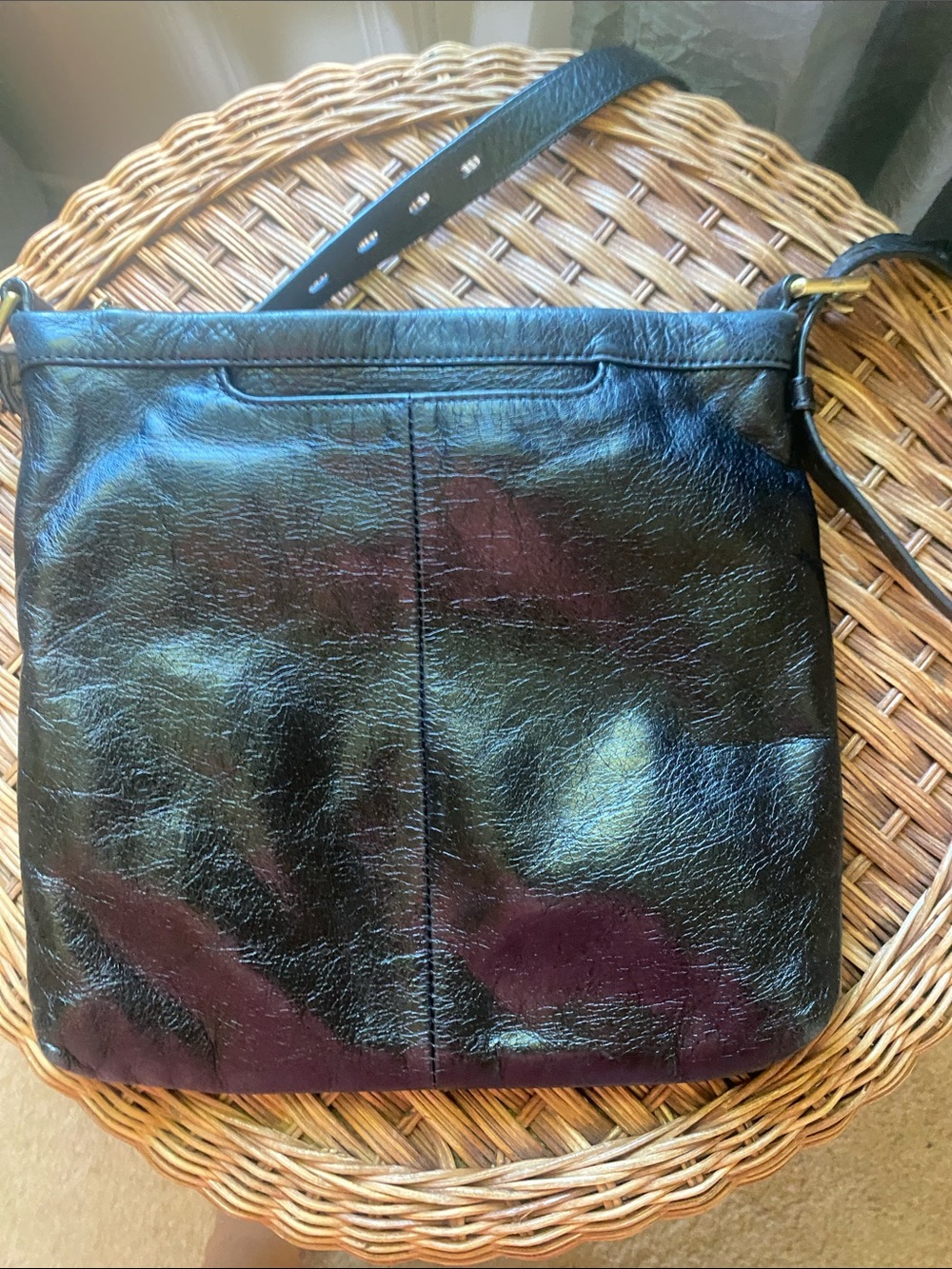 HOBO Black Leather Crossbody Bag